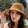New color woven big eaves sunshade basin hat women's fashion small face versatile bucket hat casual bucket hat
