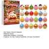Decorative Hanging Ornaments 24 Day Cartoon Dumplings Advent Calendar 2026, 2D Acrylic Dumpling Christmas Pendants Countdown with Mini Charms