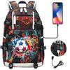 USB Headphone Backpack for Teens Students Boys Girls Leisure Travel Dual Shoulder Bags Soccer Hot Selling Waterproof Large Capacity