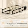 12 Slats Metal Platform Bed Frame, 3ft Single Bed Frame with Storage Bag and Anti-Slip Pads, Black