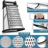 Box Grater - Cheese Grater with Storage Container, 4-Sided Stainless Steel Box Grater with Removable Storage Container, Multi-Function Kitchen Grater