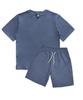 Yunieopaeleol [Set] Double Cotton Loose Fit Short Sleeve T-Shirt & Sweat Shorts Setup Package