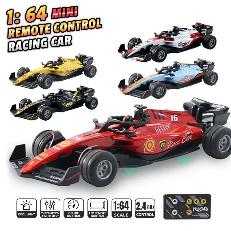 2.4G RC Car 1/64 Mini Alloy Formula Racing Car Remote Control Car Vehicle Toy Lights Radio Controlled Drift Cars Toys Boys Gifts