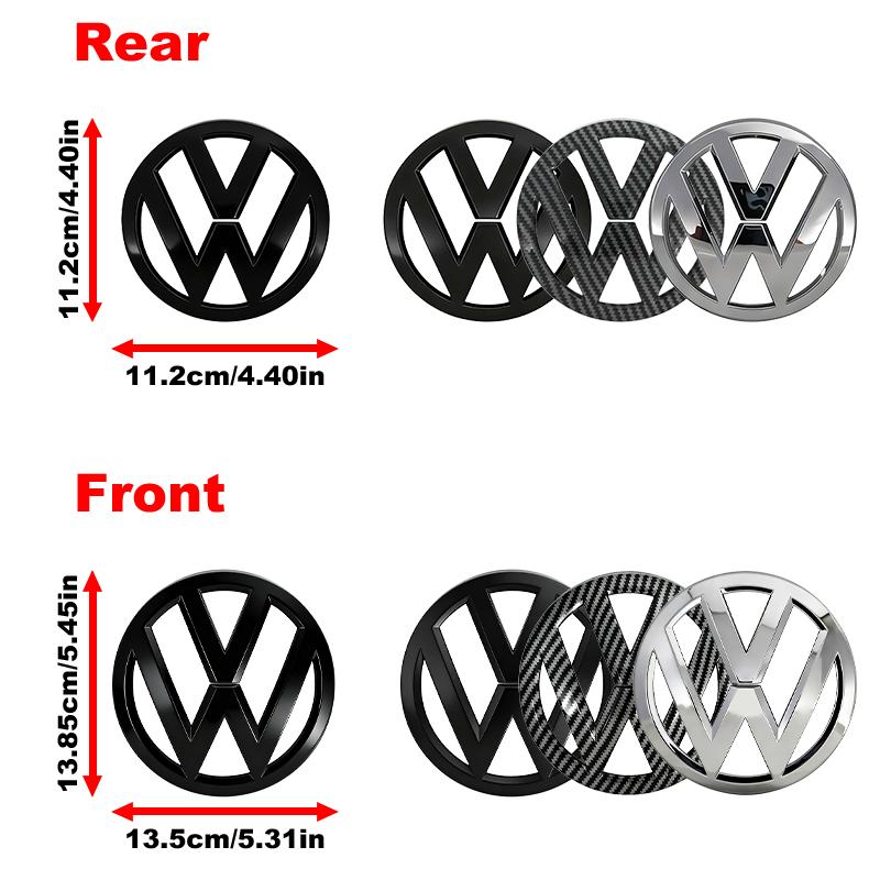 JQTYB1 1Pcs 135mm 112mm ABS Car Front Hood Cover Sticker Trunk For Volkswagen Golf 7 VW MK7 2014-2017 Logo Auto Badge Decal Accessories