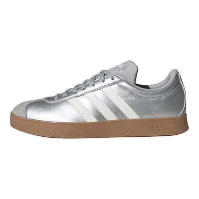 VL Court Base Argento Metallico Nucleo Bianco Grigio Sneakers da Donna Grigio-Due JQ3048