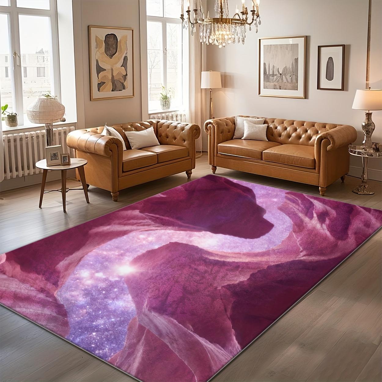 Mystiek Paars Sterrengebergte Vloerkleed Abstract Kosmisch Landschap Woonkamer Slaapkamer Wasbare Vloermat 50X80CM