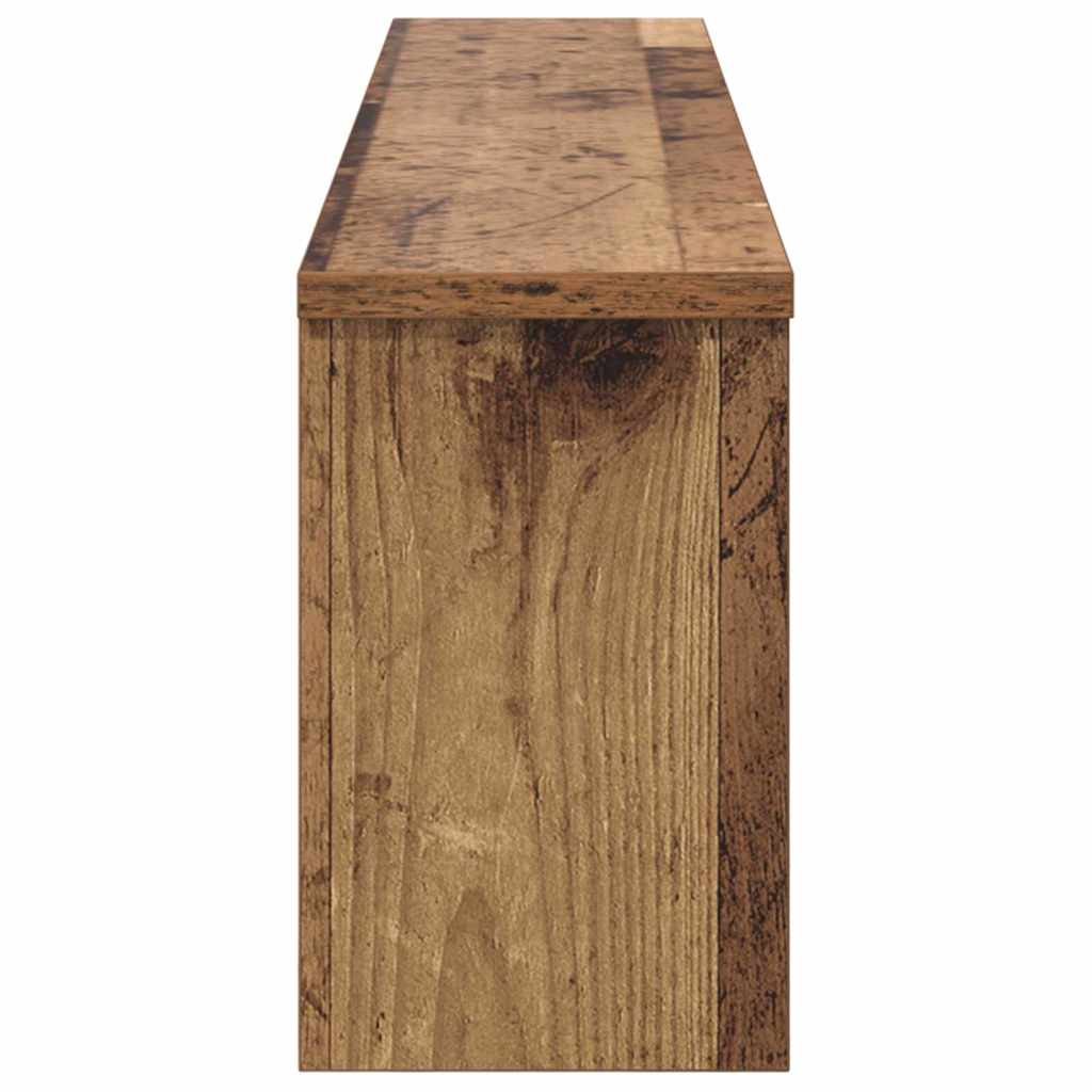 Wall Mounted Nightstand with Shelf Reclaimed Wood Look 100 x 16 x 26 cm