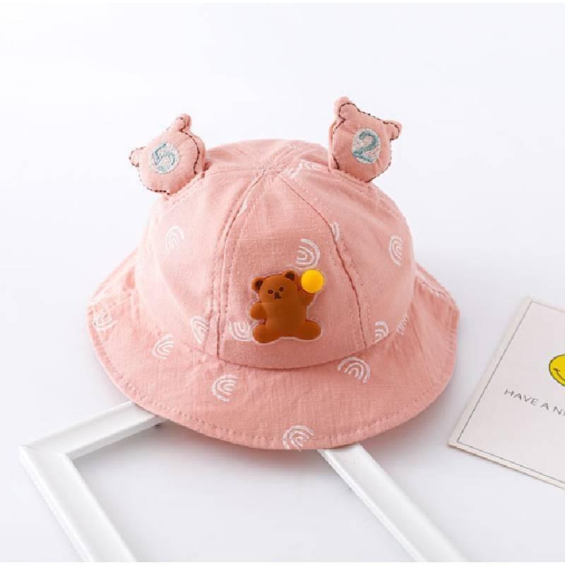 Niedlicher Baumwoll-Babysonnenhut für Jungen und Mädchen Frühling Herbst Fischerhut