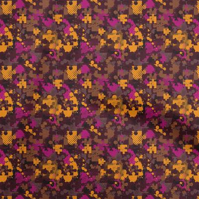 Cotton Flex Brown Fabric Abstracts Dress Material Fabric Print Fabric By The Yard 40 Inch