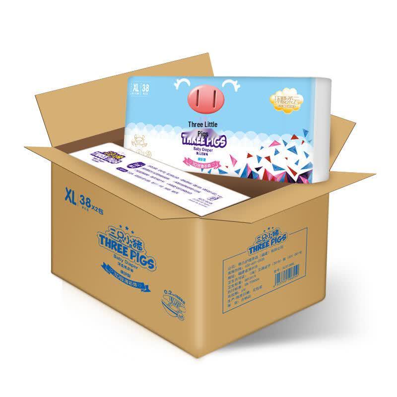 Trzy Małe Świnki 3D Lekkie Oddychające Pieluchy dla Niemowląt