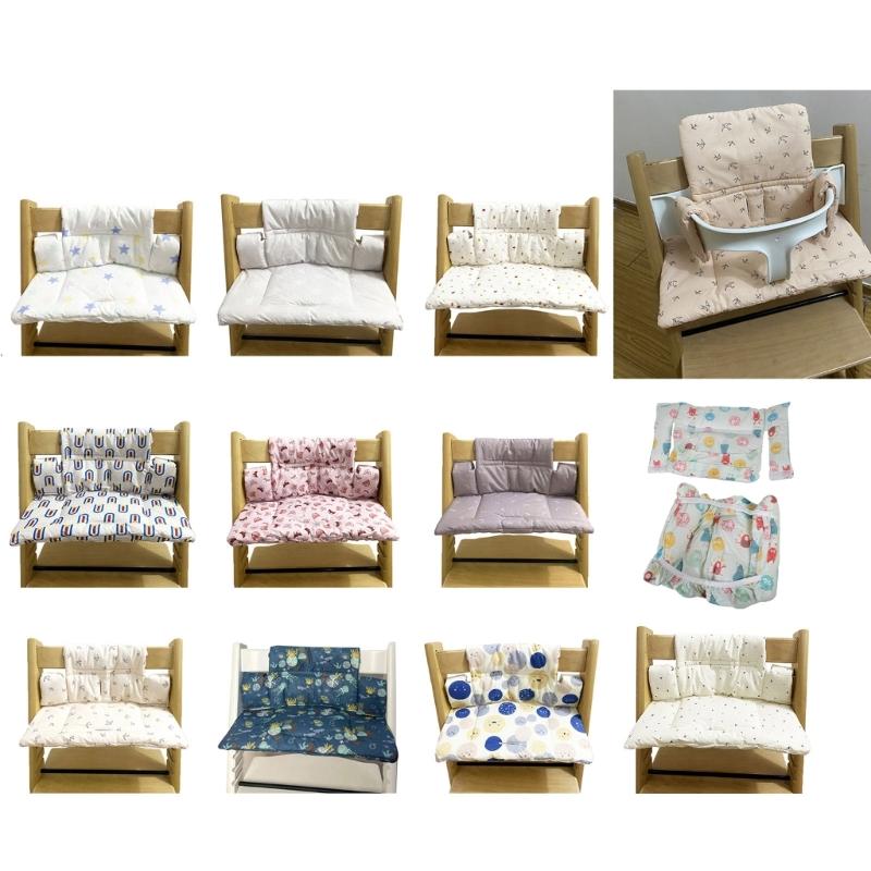 Soft High Chairs Cushions Baby Seats Cover with Graphics Comfortable Cotton Seats Cover High Chairs Accessories