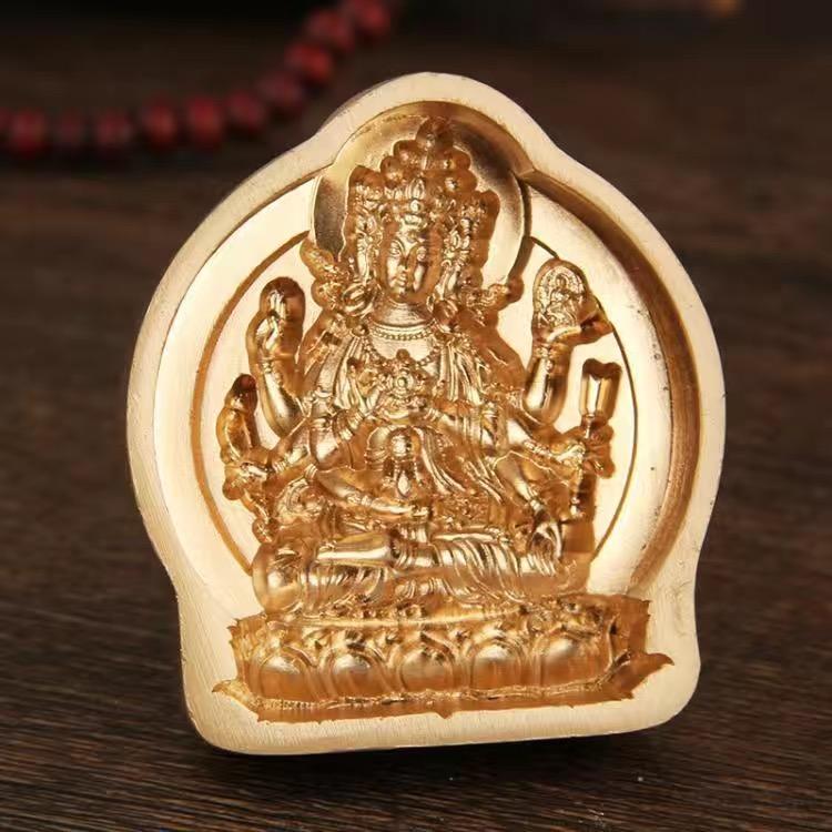 Miniature 3D Buddhist Figures Making Molds, Yellow Tantric Casting Tools, Variety Shapes, DIY Mold Crafts, Buddhism Supplies