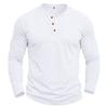Mens Classic Style Henley Pullover Tops Raglan Long Sleeve Solid Color Daily Casual Wear Crew Neck Basic T Shirts