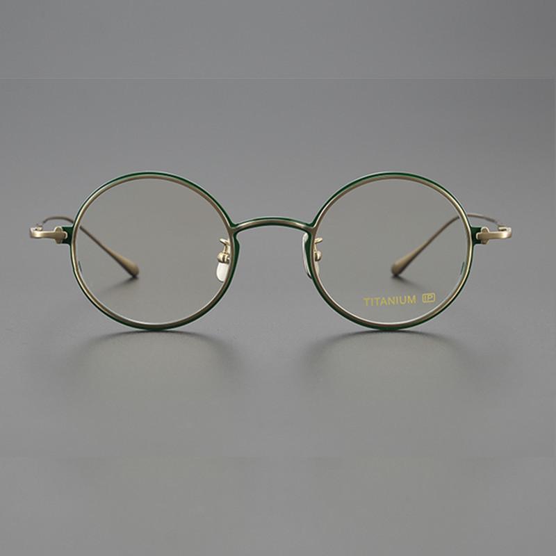 Japanese Brand Pure Titanium Glasses Frame Men Women Retro Round Spectacles Eyeglasses Myopia Optical Prescription Read Eyewear