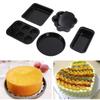 6pcs Bakeware Set Loose Bottom Carbon Steel Anti Stick Baking Pans Set for   Muffin Pizza
