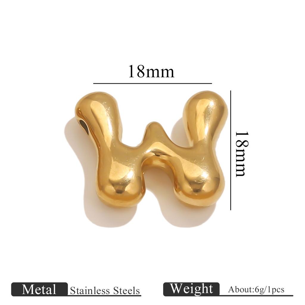 5 Stück Edelstahl 18K PVD-beschichtet A bis Z Englische Buchstaben Anhänger DIY Wasserdichter Schmuck Geschenk Handgefertigtes DIY Zubehör