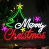 Multicolor Christmas Neon Sign USB Powered Vibrant LED Light Christmas LED Neon Light Light Up Design Plug-and-Play