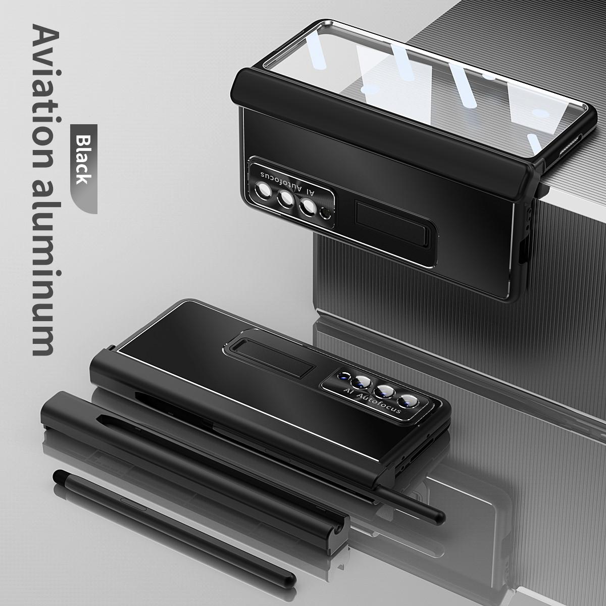 

Прочный алюминиевый чехол для телефона Samsung Galaxy Z Fold 4 5G Fold4 Fold3 Fold 3 защитная пленка из закаленного стекла for Samsung Z Fold 3