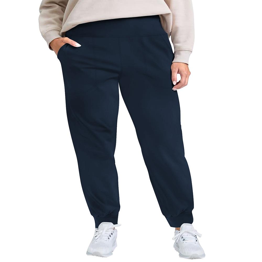 

Женские утепленные спортивные брюки большого размера с флисовой подкладкой и манжетами на штанинах, с высокой посадкой и эффектом контроля живота, для разминки и бега осенью и зимой 5XL