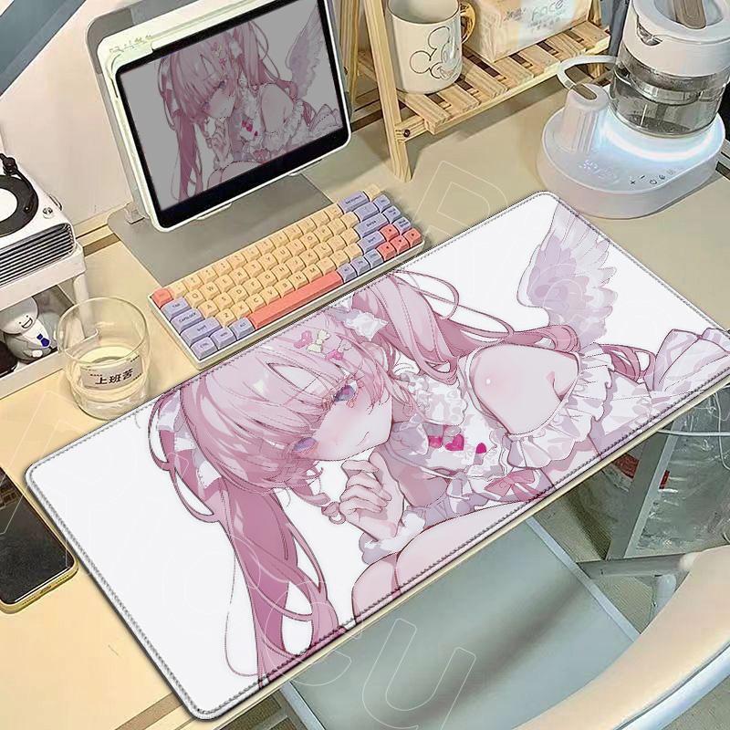 Pretty Anime Cute Angel Girls Mouse Pad Laptop Gaming Non-slip Desk Mat PC Kawaii Game Cabinet Mousepad XXL Keyboard Mats Carpet