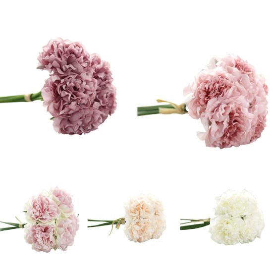 5 sztuk fałszywa piwonia ekologiczny uniwersalny nieśmiertelny piękny sztuczny kwiat z tkaniny na ślub