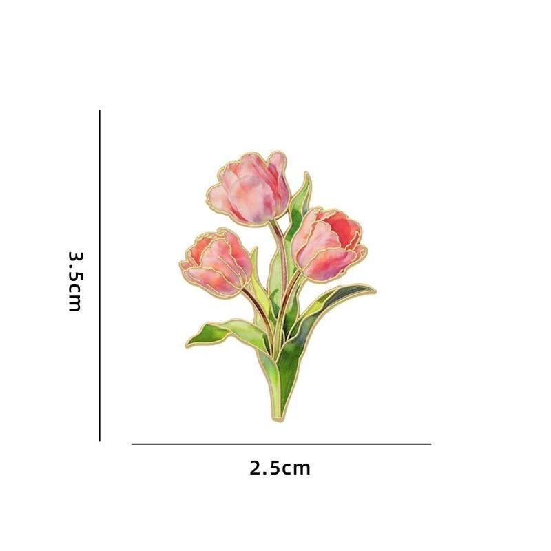 Elegant Botanical Enamel Flower Pins Assorted Plant Lapel Brooches Nature Badges For Womens  Jewelry Accessories