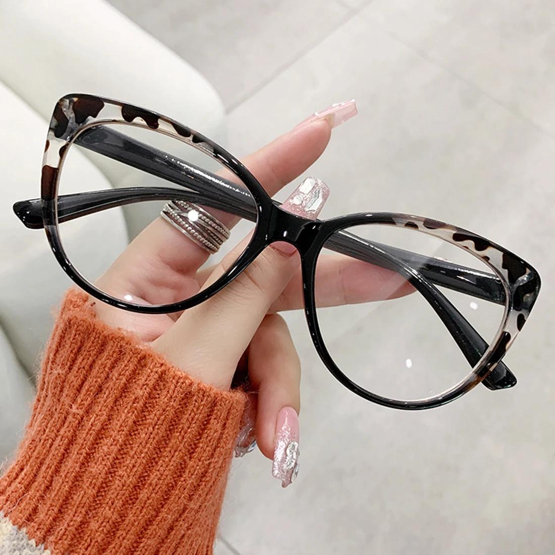 

Glasses - Women Retro Anti-Blue Light Cat Eye Frame Glasses - Vintage Computer Eye Production Eyeglasses Classic Plain Spectacles