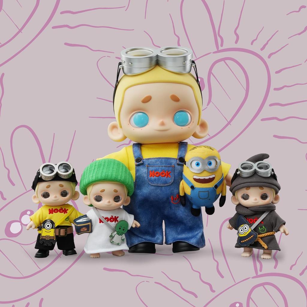 52TOYS NOOK X MINIONS 3 Carl Collaboration Official Collaboration Goods Vinyl Face Plush Toy Gift Cute Healing Soft