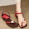 Fashion Women's Summer Crystal Clip Toe Flat Sandals Fashionable Gladiator Outdoor Footwear Ladies Comfortable Sandalias
