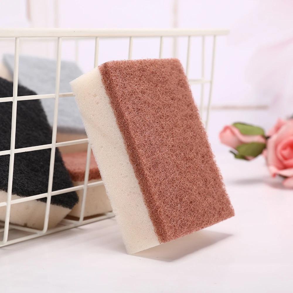 Double-Sided Household Emery Cleaning Accessories Dishwashing Sponge Scouring Pad Magic Sponge