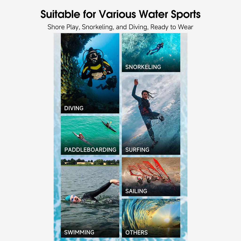 3MM Womens Wetsuit Full Body Surfing Swimwear Thickened Warmth Cold-proof Snorkeling Winter Swimming Wet Suit Black L