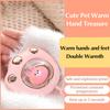 Hand Warmer Cat Paw Rechargeable Built-In Battery For Students Winer Fast Usb Heater Portable Warmer For Women'S Hand