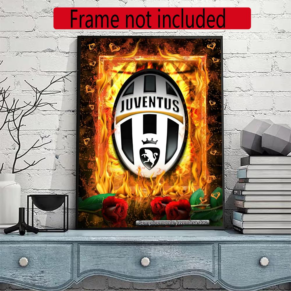 Juventus 5D Diamond Painting Round Diamond Rhinestones Mosaic Diamond Embroidery Wall Paintings Rhinestones Gift Frameless