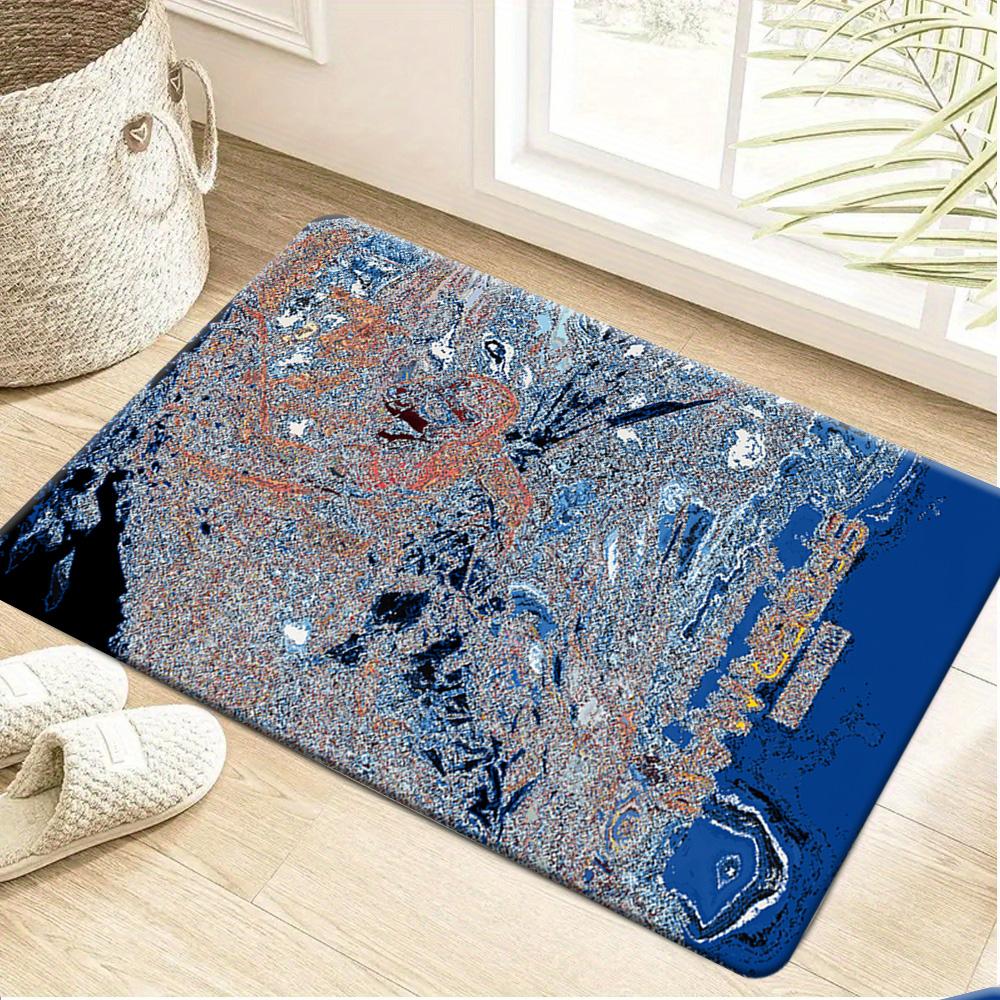 Marvel Cartoon Printed Themed Rug | Spider-Man Hero League City Adventure - Patterned Design Doormat | 80X50 Rectangular Shape