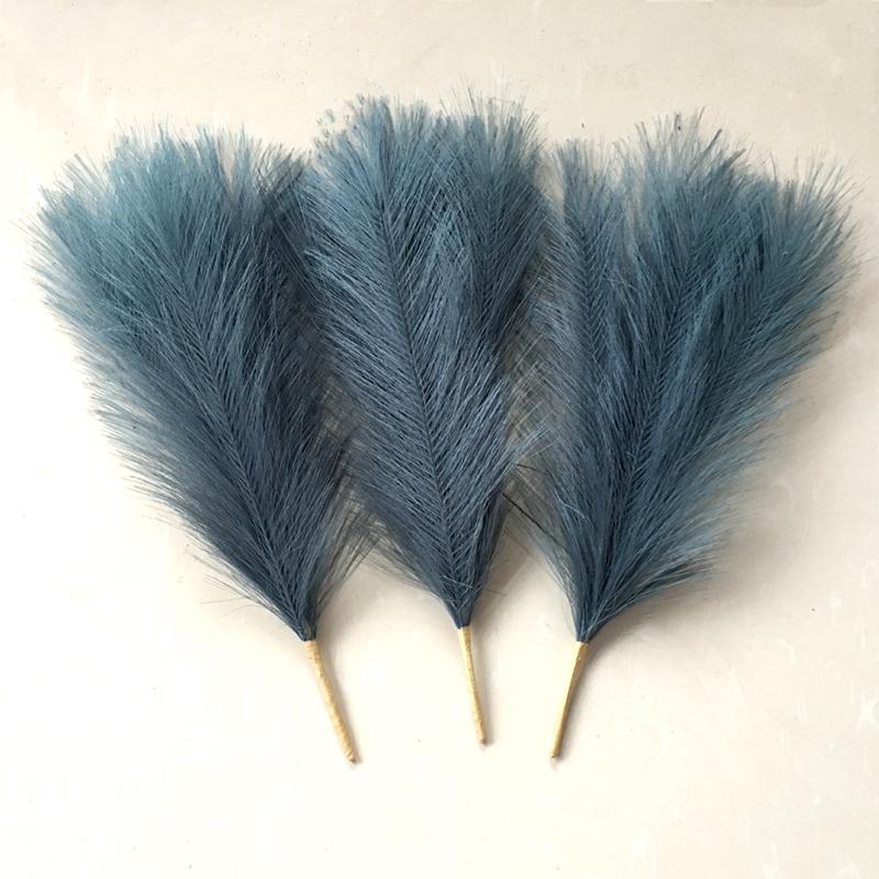 

45cm 7-Fork Imitation Reed Pampas Grass Wedding Home Arrangement Pink Milky White Brown Black Artificial Reed Artificial Flowers 3pcs