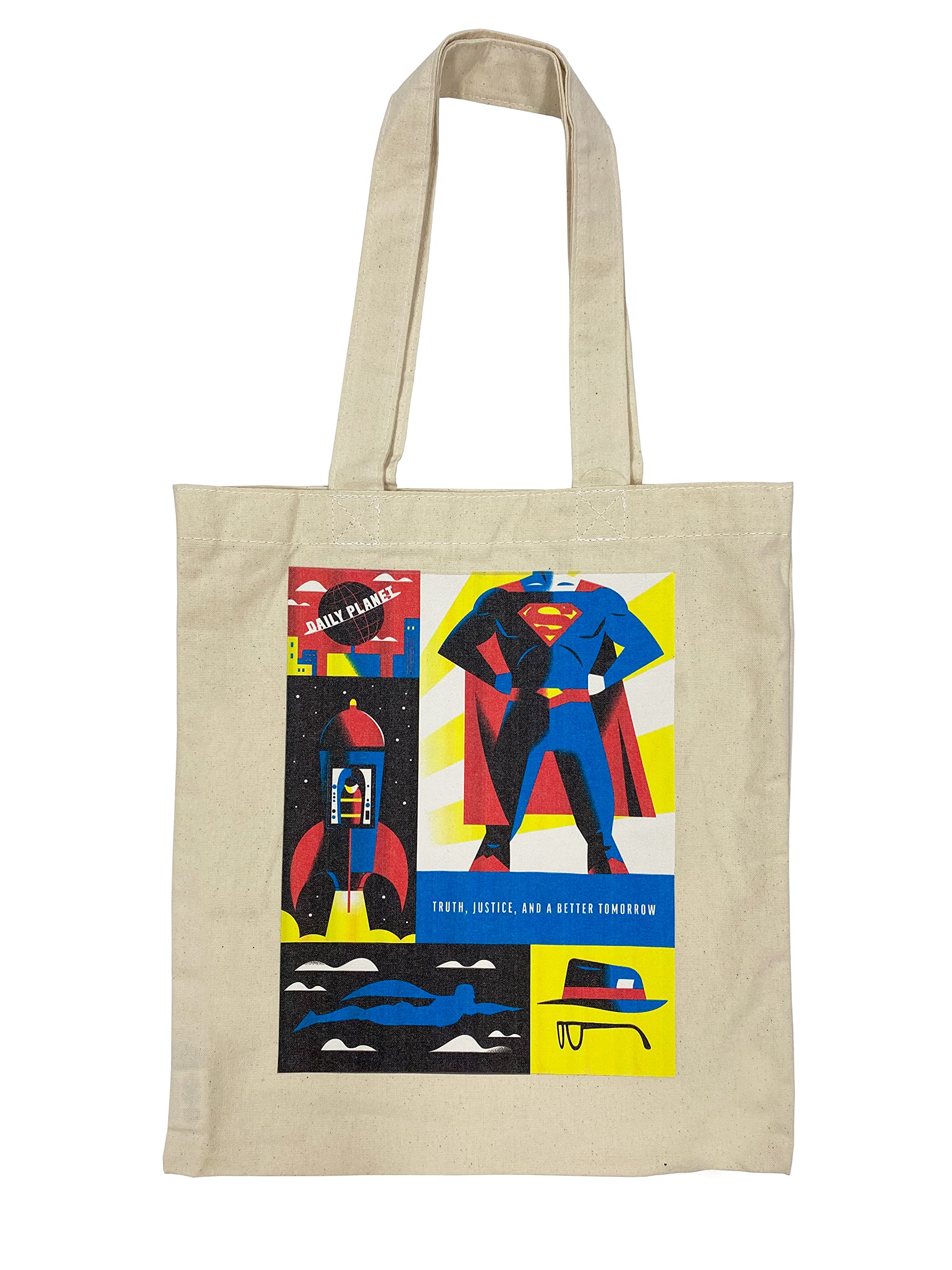 

Marushin DC Superman Poster Tote approximately 36cm high x 32cm wide product number 4105048700 Bag, (excluding handles),