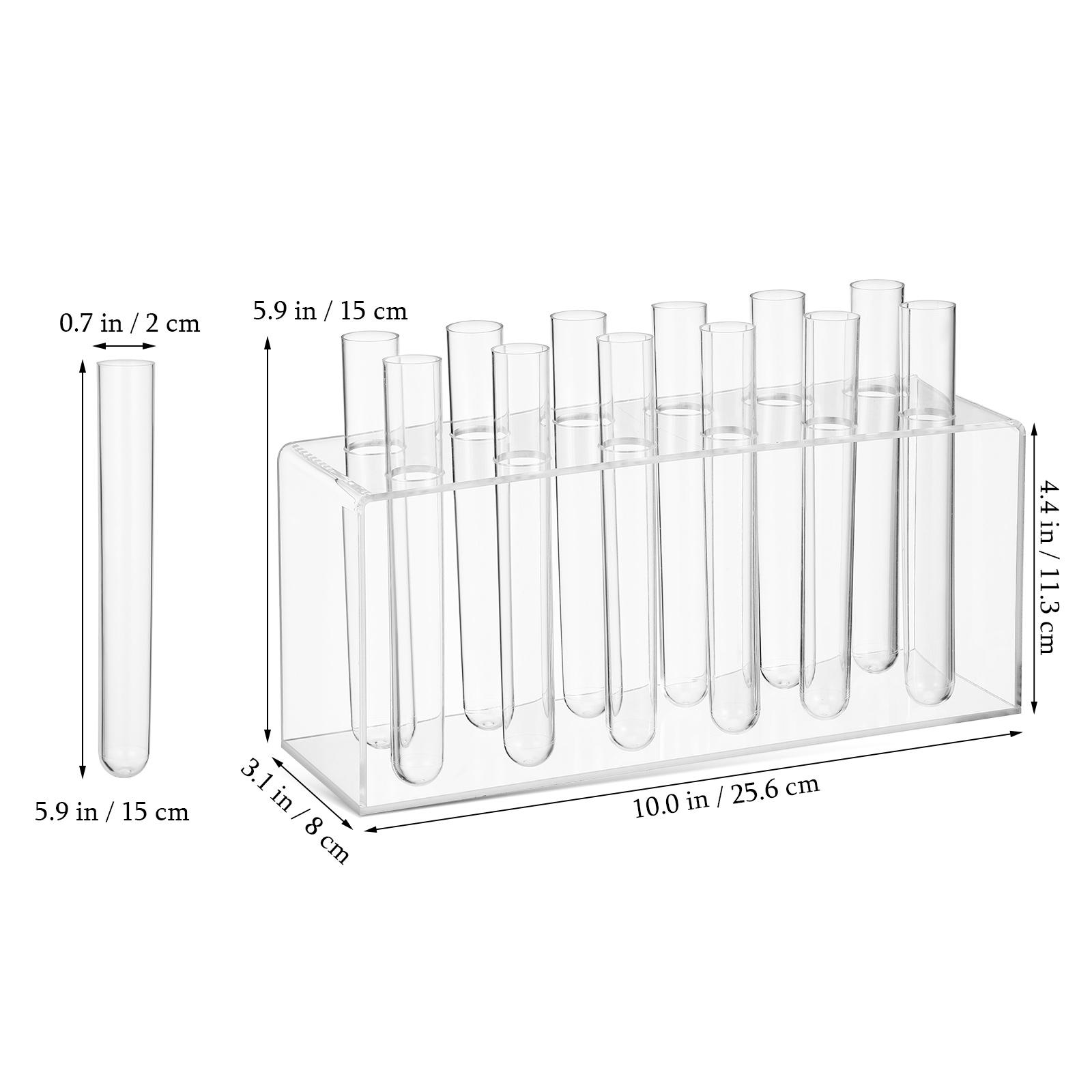 

12Pcs Acrylic Floral Tube Flower Tubes Rack Stable Display for Butterfly Habitat Floral Arrangement Supplies Water Tubes світло-жовтого кольору