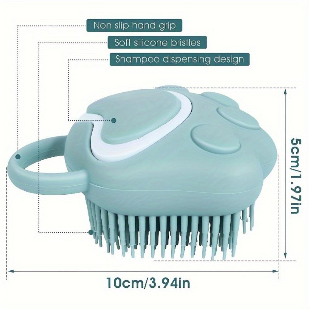 Multifunctional Brush 1pc, Bath Massage Shampoo Bath Cleansing Face Brush Silicone Dog Massage Brush Hair Beauty Soft Shampoo Dispenser