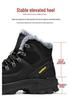 Men's Winter 2025 Snow Boots: New Style Leather & Fur, Velvet-Lined, Thickened Warm Genuine Leather, Cold-Resistant, Large Cotton Shoes