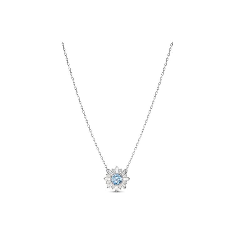 Swarovski 125th Anniversary Sunshine Series Sunflower Necklace Women necklace Silver 5536742 Box (Random Color)