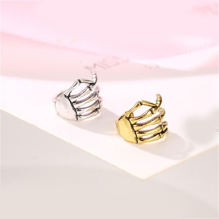 Alternative Alloy Ear Cuff Skeleton Hand Designs Punk Rock Fashion Accessory Jewelry For Edgy Outfits