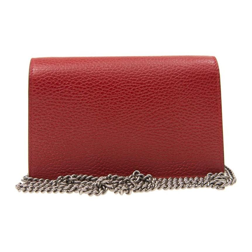 GUCCI Dionysus tiger head buckle chain leather messenger bag for women red