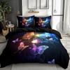 Doublesided Duvet Cover Fantasy Art Watercolor Butterfly Microfibre Bedding Sets, Bedding Fantasy Butterfly Duvet Cover Sets