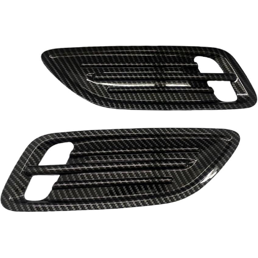 Fit For Kia Stinger 2018-2023 Gloss Black/Carbon fiber pattern Hood Engine Vent Trim Cover Exterior modification Accessories Body Kit(Carbon Look)