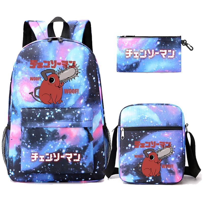 3 Teile/satz Anime Gedruckt Rucksack Sharingan Jugendliche Große Kapazität Cartoon Student Schul Mädchen Zurück Zu Schule Tasche