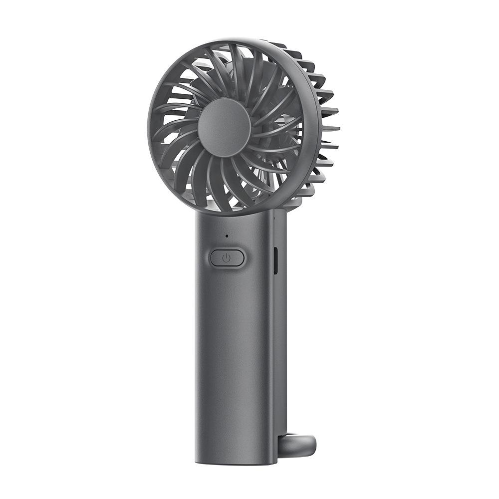 Weilexing Compact USB Rechargeable Pocket Fan for Mountaineering 63*37*176mm темно-серого