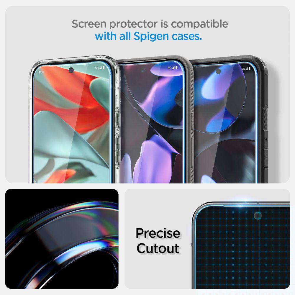 Spigen Glas.tR EZ Fit Tempered Glass Screen Protector with Applicator for Google Pixel 9/9 Pro (2-Pack)