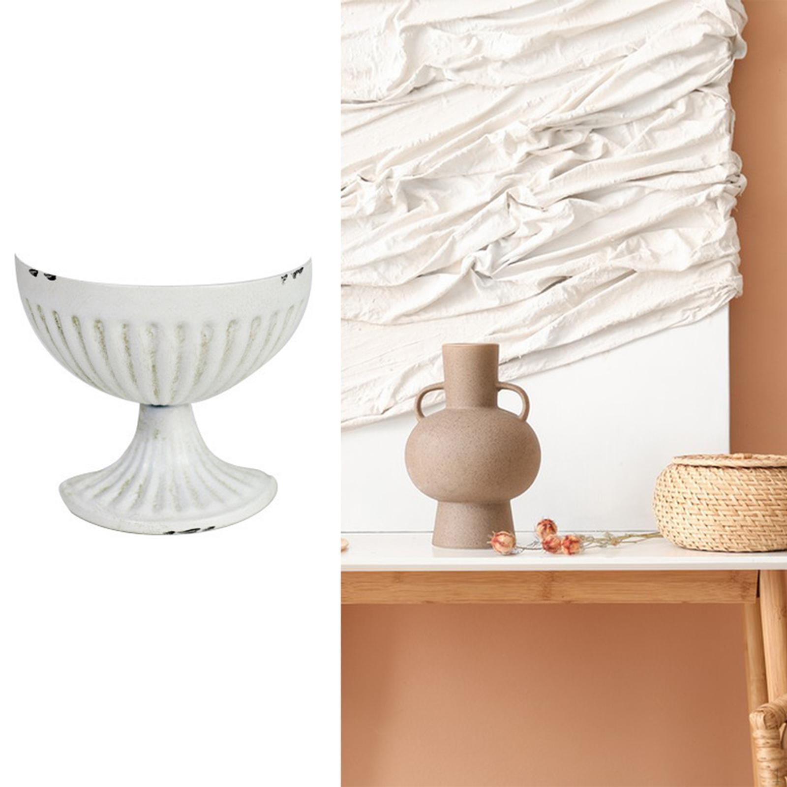 

Художественный полукашпо с дизайном масляной живописи, DIY украшение для цветочного горшка Style A