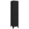 VidaXL Locker Cabinet Filing Cabinet Storage Furniture for Sports Equipment Cleaning Products Interior Office Black 339786