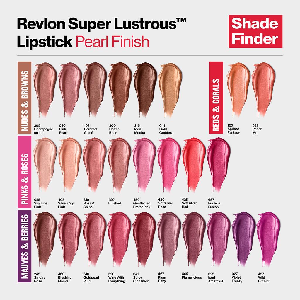 Revlon Super Lustrous Lipstick 430 Softsilver Rose Bright # (Pearlized Silver-Pink)